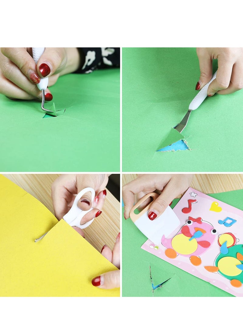 Zikra Basic Tools Set Craft Vinyl Tools Set 6pcs Cardstock Crafting Tools Kit for Cricut Silhouette Siser Oracal 631 651 751 Vinyl - Image 5