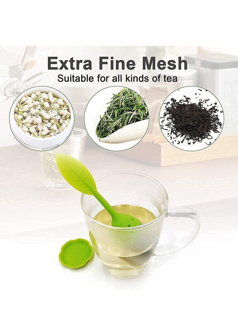 Generic - Silicone Tea Infusers Set of 2, Fine Mesh Steeper for Loose Leaf and Herbal Tea, Perfect Tea Filter with Lid - Image 1