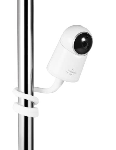 Tonton Universal Baby Monitor Camera Mount for Crib Compatible with Arlo, Owlet, Goodbaby, and More with 1/4 threaded hole, Adjustable Stand for HelloBaby, Vtech, Motorola Monitors, No Tools Required (White) - Image 1