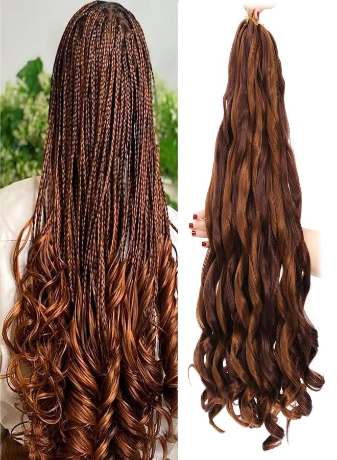 conrora French Curly Braiding Hair 24 Inch 8 Packs - Pre Stretched Bouncy Braiding Hair- Loose Wavy Synthetic Hair Extensions For Black Women (24 inch 8 packs 30/33) - Image 1