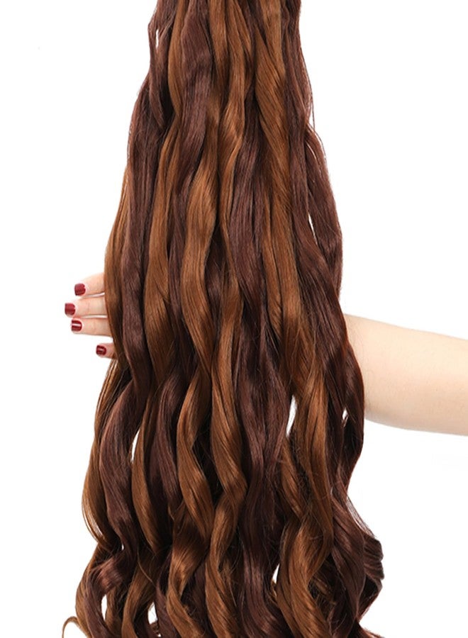 conrora French Curly Braiding Hair 24 Inch 8 Packs - Pre Stretched Bouncy Braiding Hair- Loose Wavy Synthetic Hair Extensions For Black Women (24 inch 8 packs 30/33) - Image 3