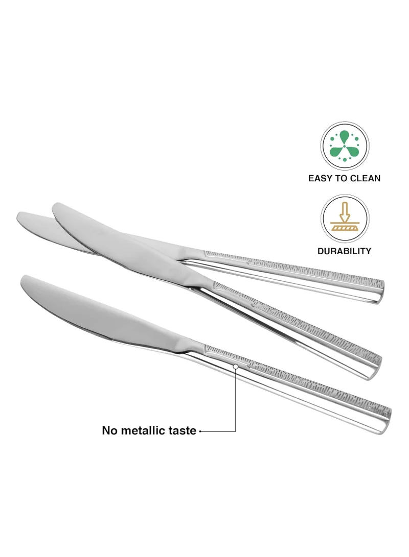 Fissman 3-Piece Dinner Knife 22.5cm, Stainless Steel Cutlery Set Flor Series
