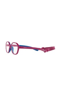 فوج آي وير إطار نظارات طبية دائري Vy2011، وردي على عدسات مطاطية زرقاء/عرضية، 40 مم  - Image 3