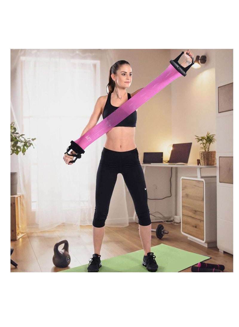 سبال أربطة تمارين بيلاتس مطاطية من اللاتكس للنساء | أربطة مساعدة على السحب، أربطة شد الساقين، معدات تمارين منزلية وصالة ألعاب رياضية مزودة بمقابض من إيباستي - Image 3