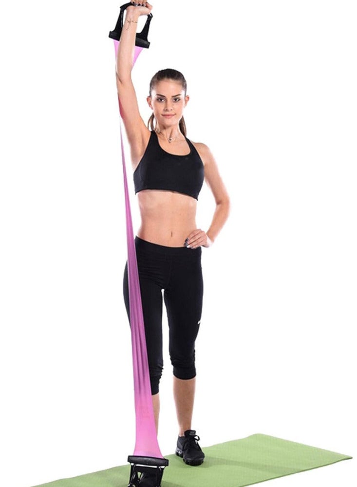 سبال أربطة تمارين بيلاتس مطاطية من اللاتكس للنساء | أربطة مساعدة على السحب، أربطة شد الساقين، معدات تمارين منزلية وصالة ألعاب رياضية مزودة بمقابض من إيباستي - Image 5