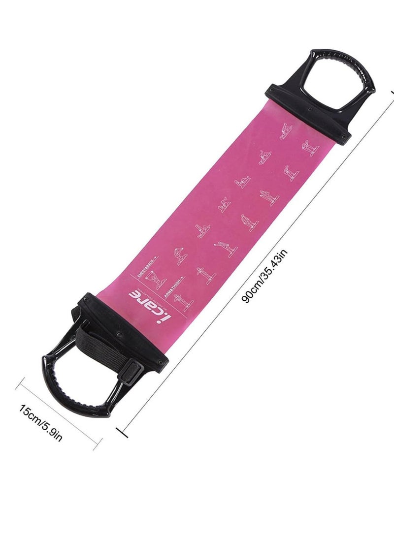 سبال أربطة تمارين بيلاتس مطاطية من اللاتكس للنساء | أربطة مساعدة على السحب، أربطة شد الساقين، معدات تمارين منزلية وصالة ألعاب رياضية مزودة بمقابض من إيباستي - Image 2