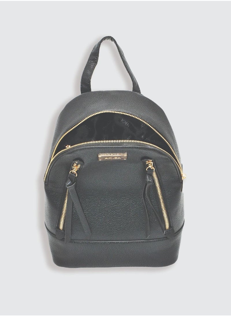 AMICA - Marta Chic Boho Backpack Bag for Women- Black - Image 1