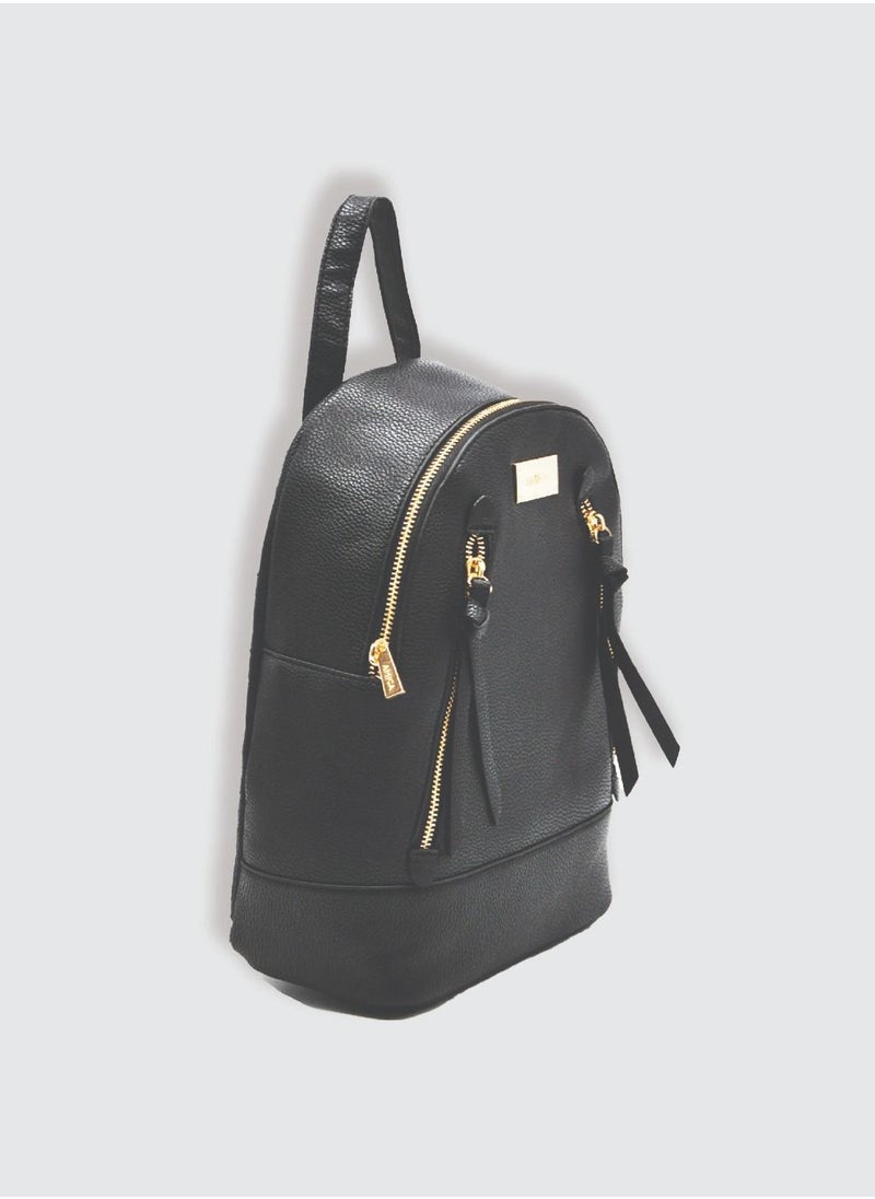 AMICA - Marta Chic Boho Backpack Bag for Women- Black - Image 1