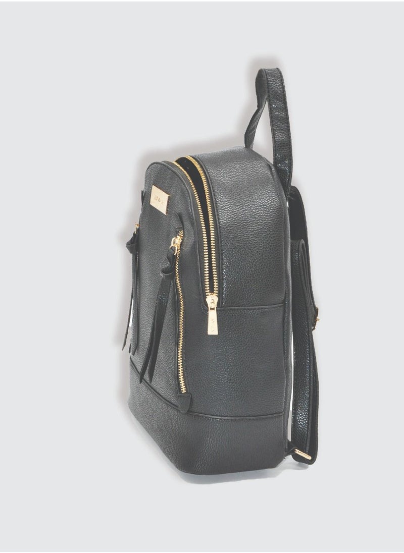 AMICA - Marta Chic Boho Backpack Bag for Women- Black - Image 1