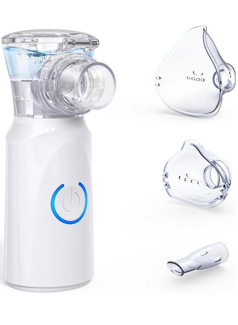 البخاخات المحمولة للبالغين والأطفال، آلة البخاخات الشبكية المحمولة للبالغين والأطفال مع قناعين وقطعة فم، البخاخات ببطاريات AA للاستخدام المنزلي أثناء السفر، مستشعر هايلي - Image 1