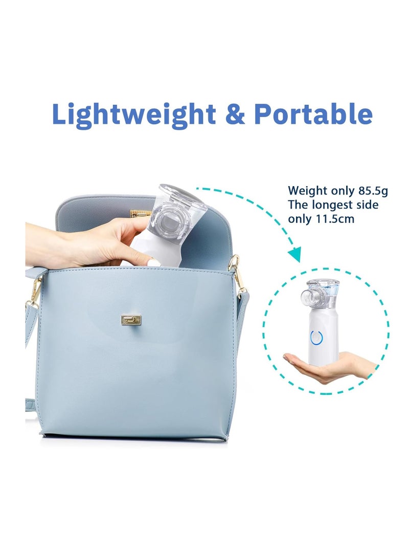 البخاخات المحمولة للبالغين والأطفال، آلة البخاخات الشبكية المحمولة للبالغين والأطفال مع قناعين وقطعة فم، البخاخات ببطاريات AA للاستخدام المنزلي أثناء السفر، مستشعر هايلي - Image 3