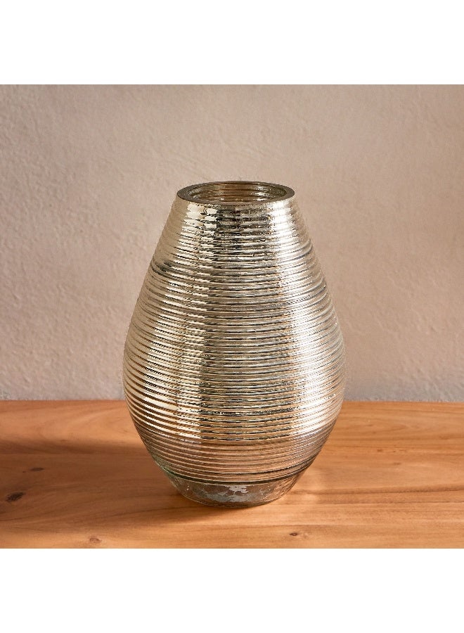 Home Box Erton Etched Glass Vase 18 x 18 x 26 cm - Image 3
