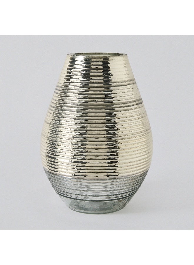 Home Box Erton Etched Glass Vase 18 x 18 x 26 cm - Image 5