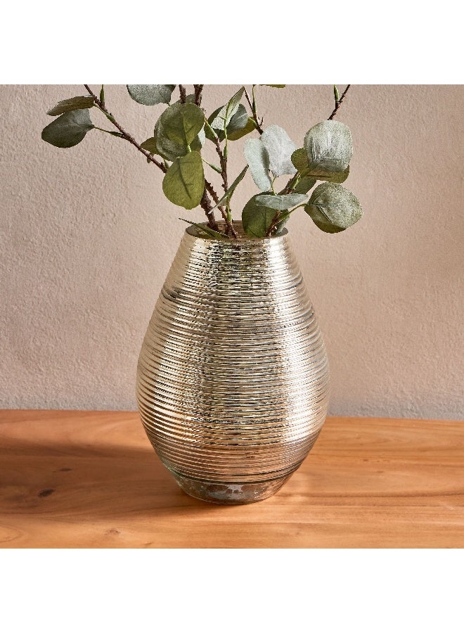 Home Box Erton Etched Glass Vase 18 x 18 x 26 cm - Image 2