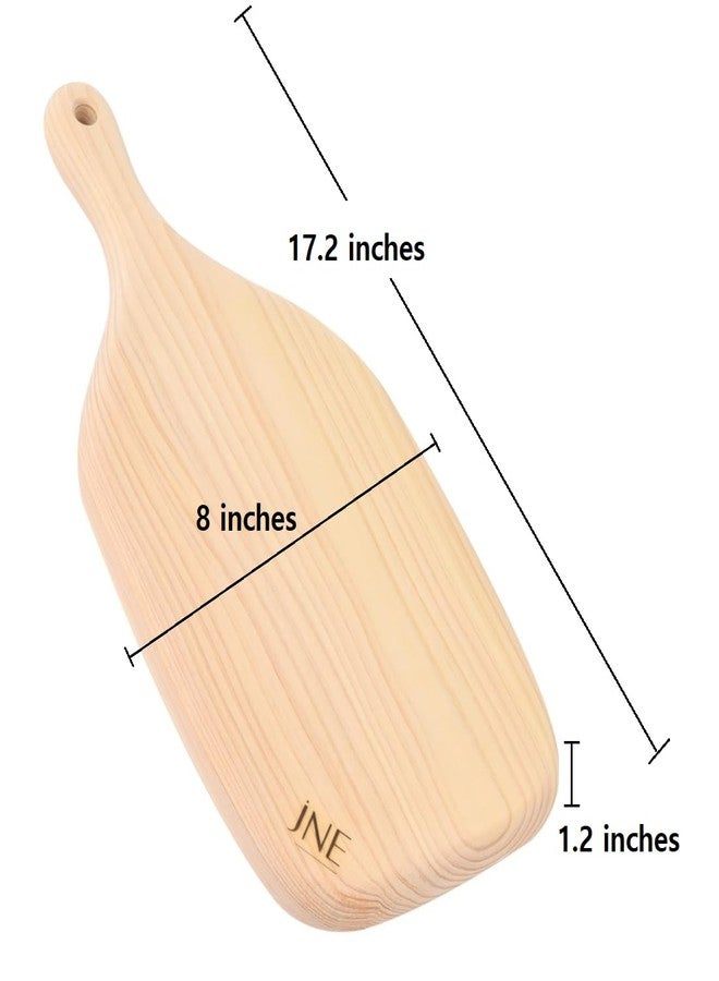 jNE Hinoki Cypress Reversible Wood Cutting Board, 17.2" x 8" x1.2", Chopping Board, Bread and Cheese Board, Serving Board, Solid Single Piece, No Joint, No Glue - Image 3