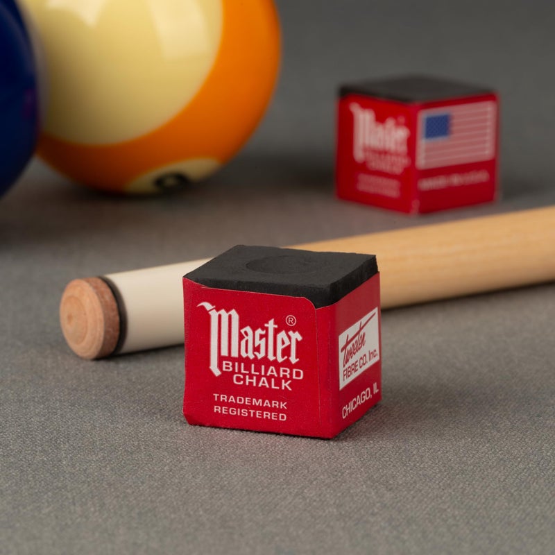 Master Billiard/Pool Cue Chalk Box, 12 Cubes, Black - Image 2