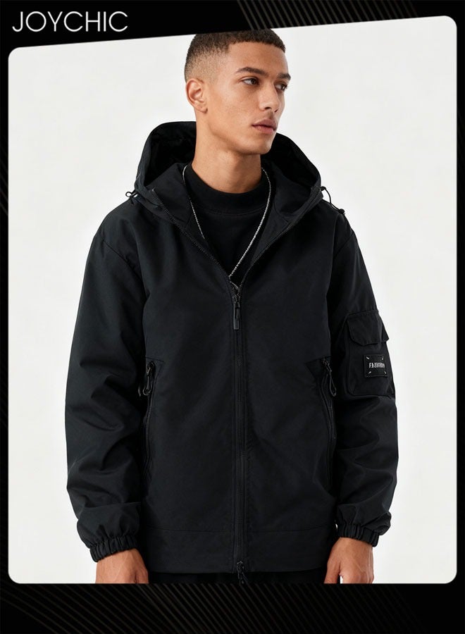 Joychic معطف دافئ كلاسيكي خارجي مقاوم للماء والرياح للرجال لفصل الخريف والشتاء - Image 1