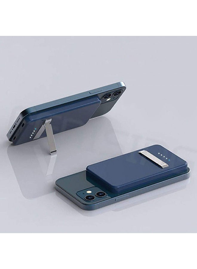 NIBEMINENT Magnetic Wireless 5000mAh Powerbank blue - Image 3