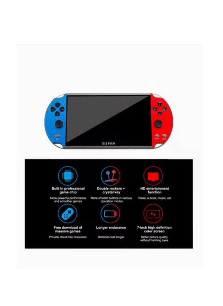 Generic - X12 Plus Wireless Video Game Console PSP Nostalgic 7.0 Inch Large - Image 1