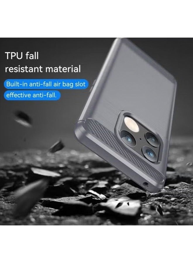 GKK OnePlus 10 Pro 5G Case Cover Soft TPU Carbon Fiber Texture Anti-Scratch Shockproof Phone Back Protector Accessory Ultra Slim Anti-Drop Rugged Bumper Inclusive Cover Grey - Image 3