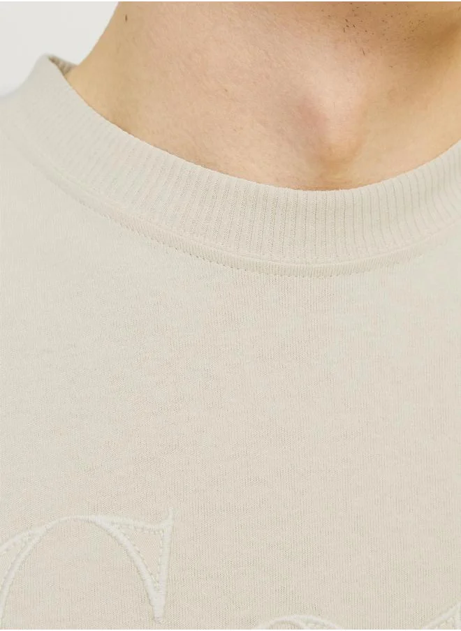 JACK & JONES Embroidery Detail Crew Neck T-Shirt