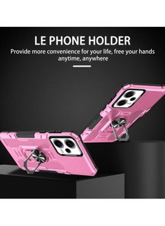 erorex Phone Case for Xiaomi Redmi Note 12 Pro 5G Ring Holder Pink  - Image 2