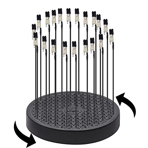 Yocoolfun 360 Degree Rotation Model Painting Stand Base Holder with 20 Pack Model Painting Alligator Clip Stick for Airbrush Hobby - Image 1