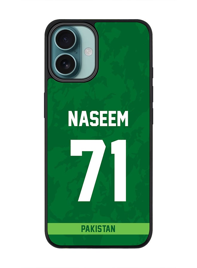 Stylizedd For iPhone 16 Plus Case [Compatible with MagSafe] Slim Magnetic cover Phone Case iPhone 16 Plus -Pakistan Naseem Shah Jersey No 71 - Image 1
