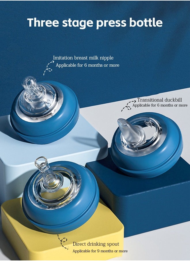Minitutu Children's Straw Cups, Suitable for Outdoor or Indoor Schools, Free of Bisphenol A, Easy to Hold 240ml  - Image 2