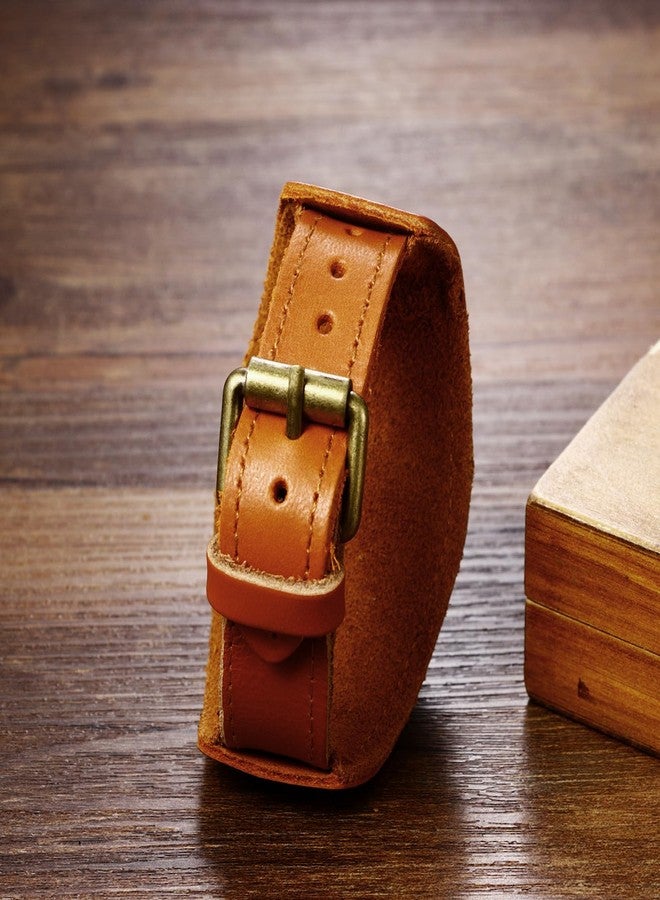 Avaner Vintage Leather Watches, Wide Band Cuff Quartz Watches, Black - Image 3
