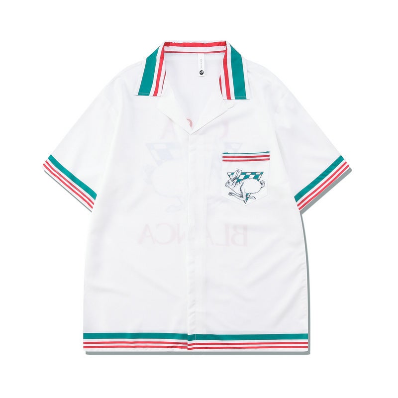 Chao Shens Casual Beach European and American Retro Short Sleeve Shirt suit Digital Printed Loose Shorts suit Shirt Suit - Image 3