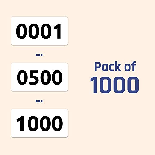 TownStix 1-1000 Consecutive Number Inventory Labels Stickers Sheets, 1.5" x 0.75" - Image 5