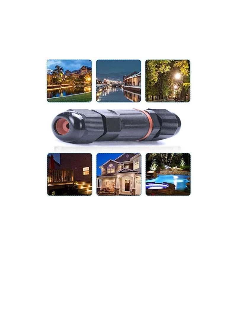 Outdoor Waterproof Wire Connector With IP68 Rating, Garden Construction Plant Fire Retardant Wire Connector for Wire Diameter 6-12mm (Max 3Cx4mm) 3PIN 250V 16A (Pack of 5) - Image 3