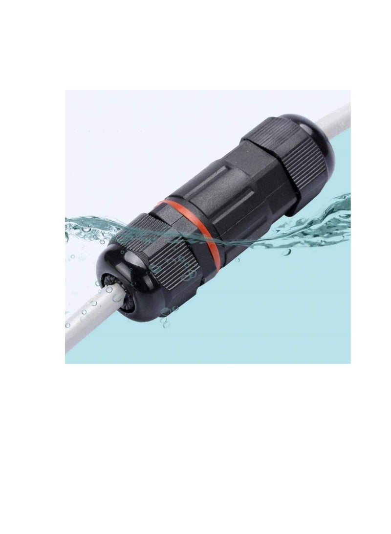 Outdoor Waterproof Wire Connector With IP68 Rating, Garden Construction Plant Fire Retardant Wire Connector for Wire Diameter 6-12mm (Max 3Cx4mm) 3PIN 250V 16A (Pack of 5) - Image 1