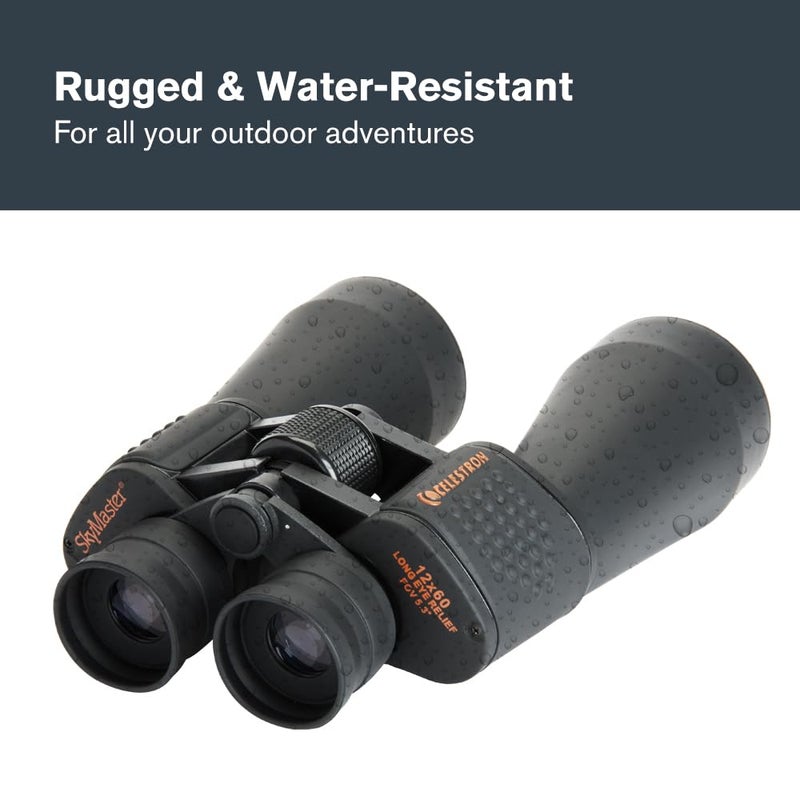 Celestron Celestron - SkyMaster 12x60 Binocular - Large Aperture Binoculars with 60mm Objective Lens - 12x Magnification High Powered Binoculars - Includes Carrying Case  - Image 5