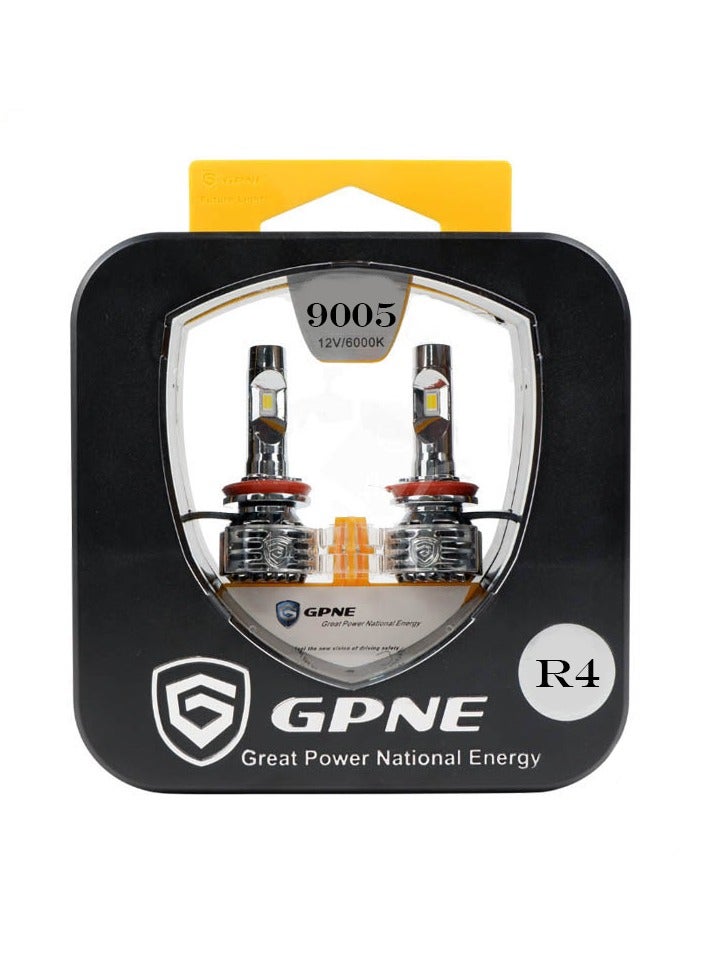 GPNE HB3 9005 R4 LED Headlight Bulb 55W/Lamp Xenon White 6000K 12000LM 9-32V DC