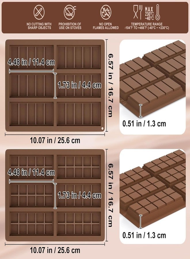LEGACYCART 2 Pack Chocolate Bar Mold, Non-Stick Dubai Chocolate Molds, Deep Silicone Chocolate Mold for Dubai Chocolate Bar Pistachio, Candy, Snacks, Holiday Gifts - Image 2