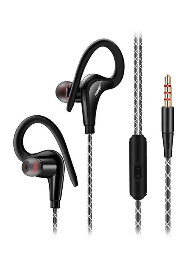 In-Ear Sport Earphones With Ear Hook Black - Image 1