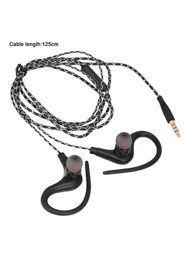 In-Ear Sport Earphones With Ear Hook Black - Image 2