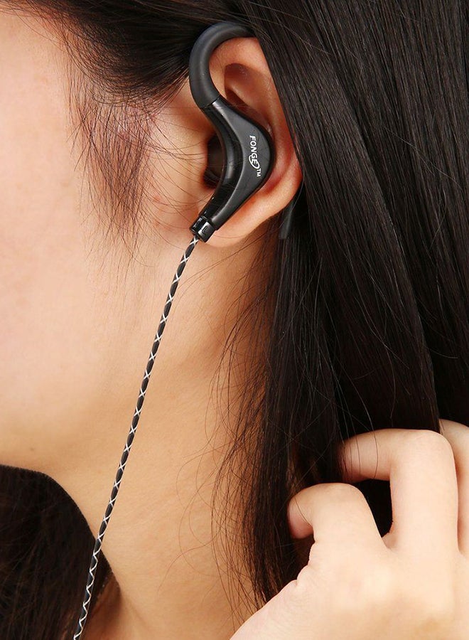 In-Ear Sport Earphones With Ear Hook Black - Image 3