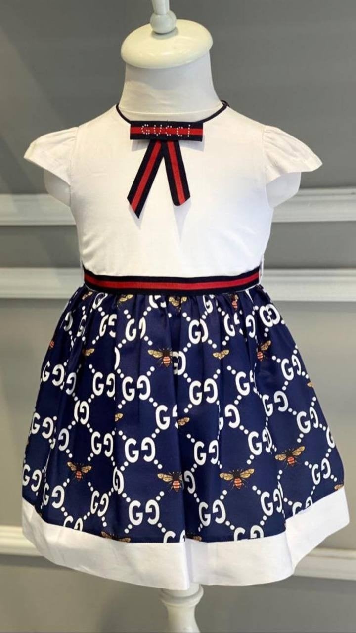 HC Kids Wear Girls White Dress Birthday Special Occasion Dress - Image 1