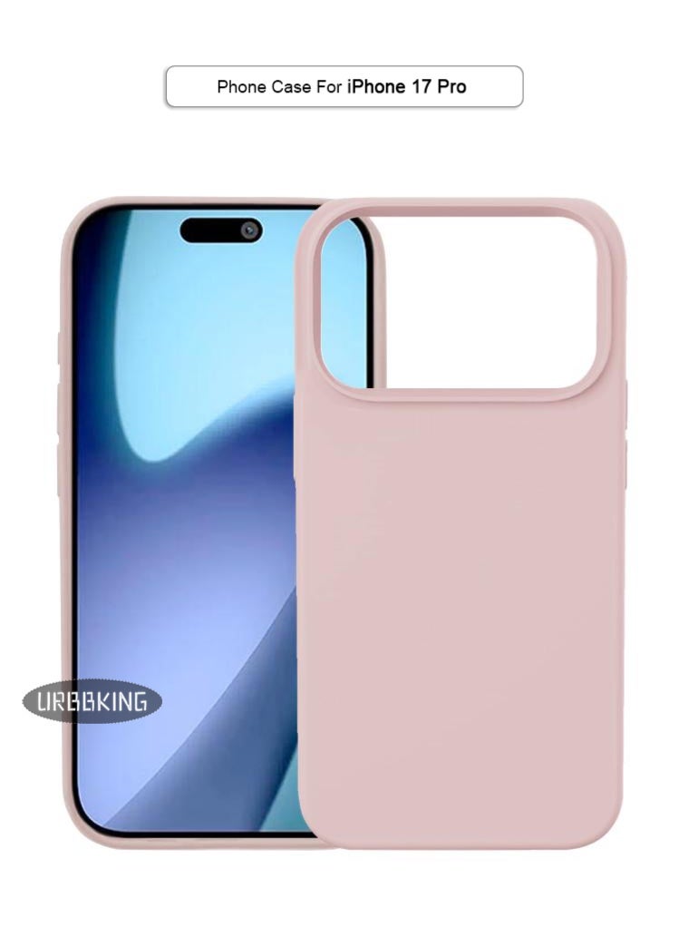 يوارب كينج متوافقة مع غطاء حماية السيليكون السائل الوردي iPhone 17 Pro - Image 1