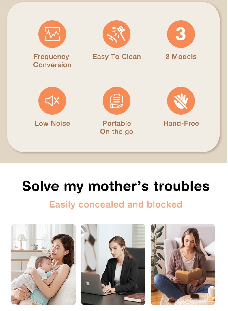 Dr.isla مضخة  القابلة للارتداء Dr. Isla LED Slient مضخة حليب الطفل اللاسلكية المحمولة مجانية اليدين بثلاثة أوضاع - Image 3