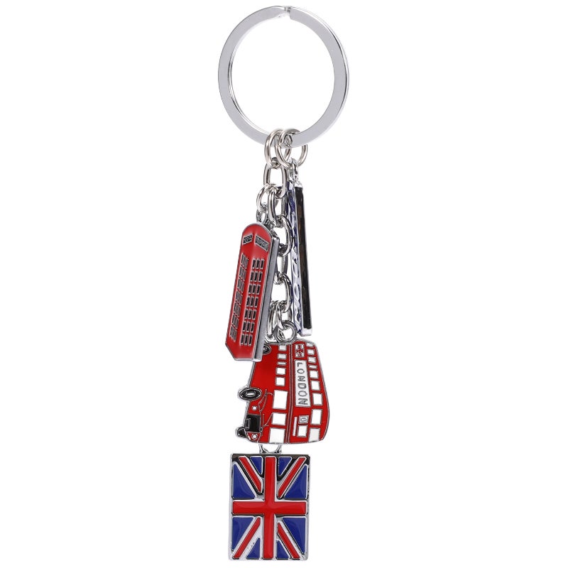 UK Flag Metal Keychain Souvenir Keychain Union Jack Keyring Car Keyring Bag Charms - Image 1