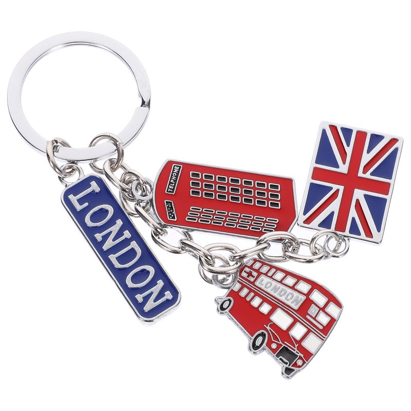UK Flag Metal Keychain Souvenir Keychain Union Jack Keyring Car Keyring Bag Charms - Image 4
