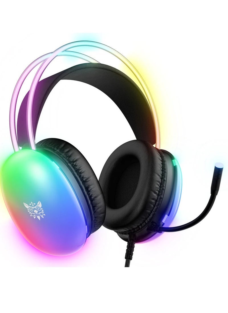 Onikuma X25 Gaming Headset – Over-Ear Wired Gaming Headphones with Noise-Canceling Mic, Immersive Sound, Comfortable Cushions, Adjustable Headband, Compatible with PC, Xbox, PS4, Switch, Mobile – Ideal for Online Gaming, Streaming, and Communication - Image 4