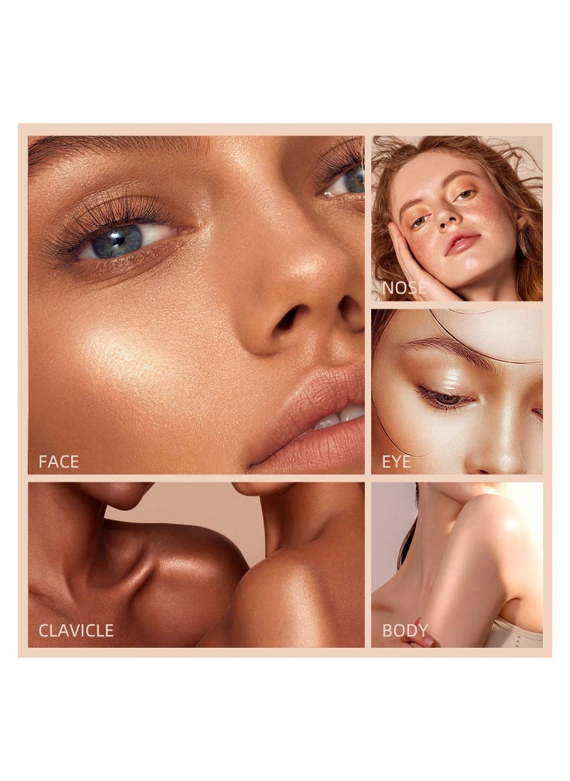 SYOSI - Liquid Highlighter, SYOSI Highlighter Makeup, Roll on Liquid Highlighter for Face,Natural Lightweight Dewy Glow Glotion Makeup,Long-lasting Shimmer Glow Skin Illuminator Makeup for Face & Body - Image 1
