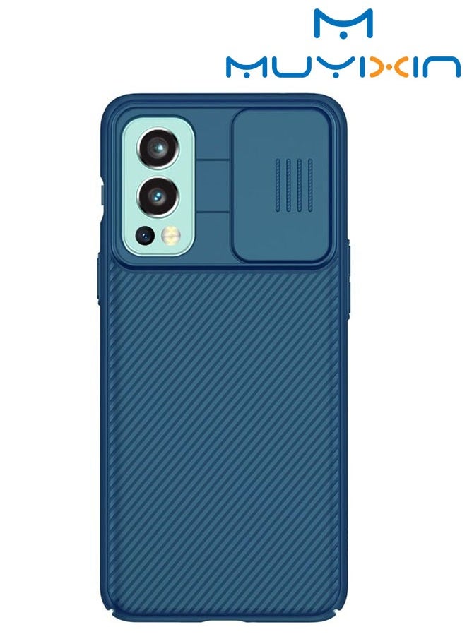 Muyixin - Case for OnePlus Nord CE 5G with Slide Lens Camera Protection Scratch Resistant (Blue) - Image 1