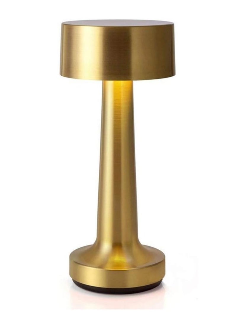 V2COM Modern Table Lamp Cordless Lighting 3W Dumbbells Style Dimmable Touch Switch LED Rechargeable Wireless Aluminium Desk Lamp - Image 1