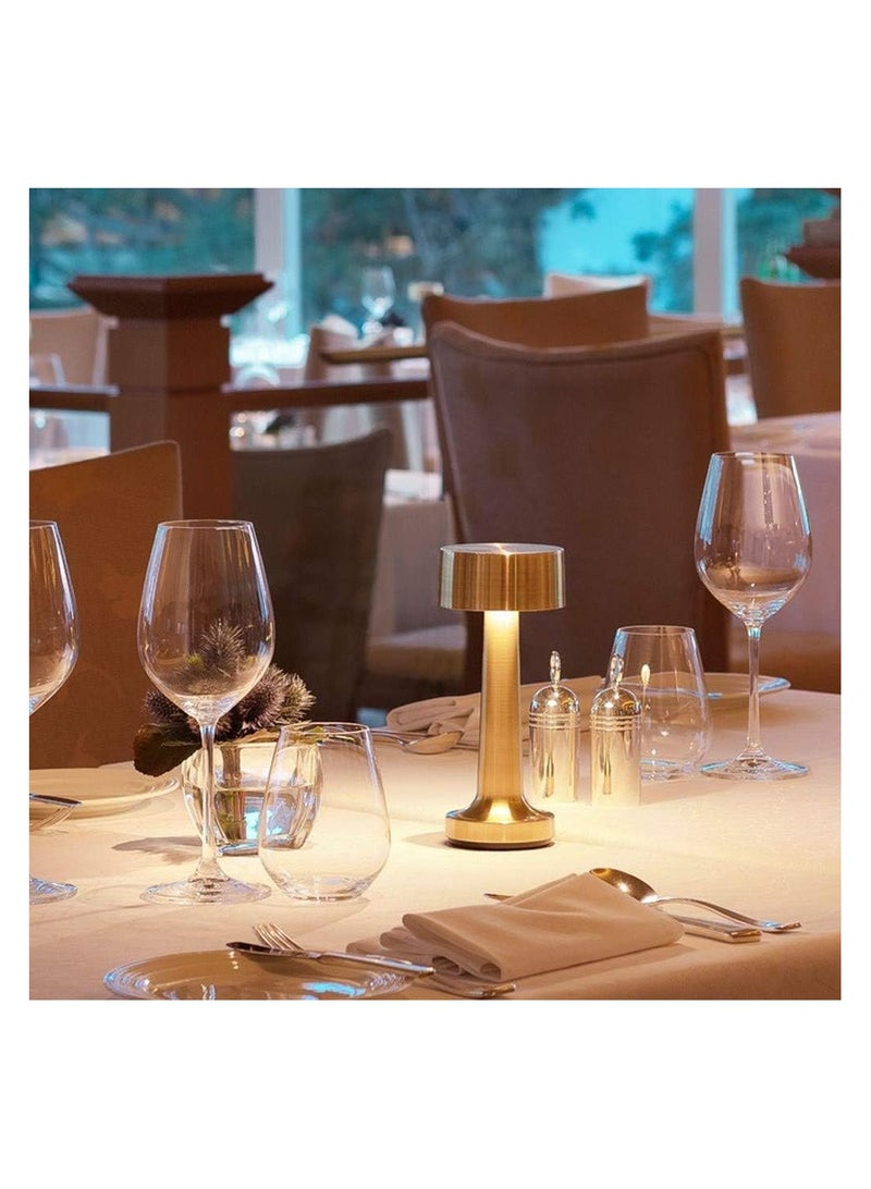 V2COM Modern Table Lamp Cordless Lighting 3W Dumbbells Style Dimmable Touch Switch LED Rechargeable Wireless Aluminium Desk Lamp - Image 4